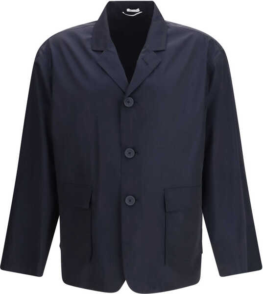 Jachete Thom Browne Packable logo print Jacket NAVY Barbati (BM 19771034) 1