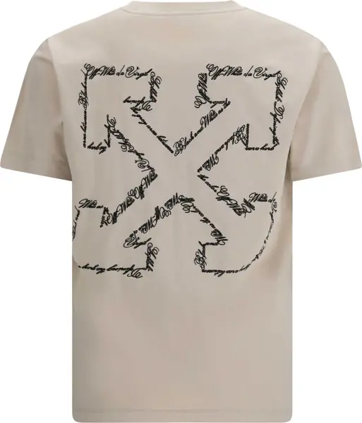 Tricouri Off-White Script Arrow T-shirt PUMICE STONE Barbati (BM 19771058) 2