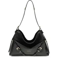 Genti de mana Large Voyou Shoulder Bag in shiny leather Femei