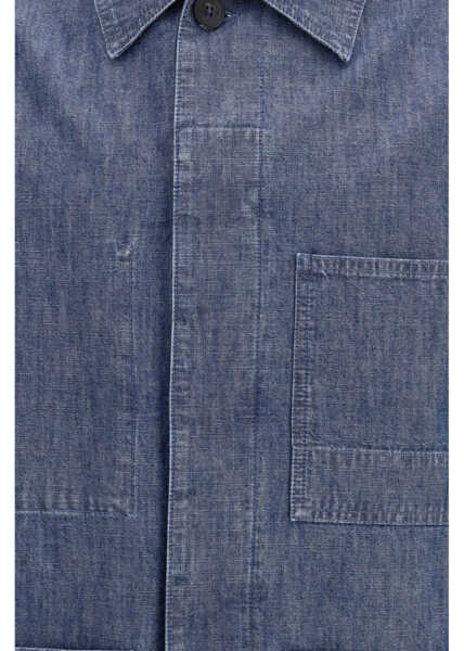 Jachete Jil Sander Patch-pocket chambray Overshirt INDIGO Barbati (BM 19771064) 3