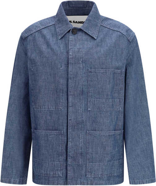 Jachete Jil Sander Patch-pocket chambray Overshirt INDIGO Barbati (BM 19771064) 1