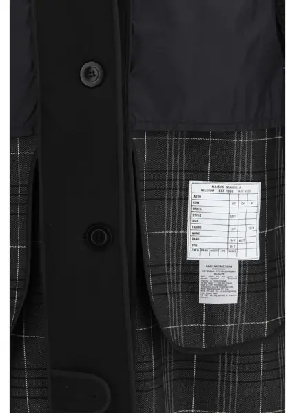 Paltoane Maison Margiela Buttoned Coat BLACK/GREY CHECK Barbati (BM 19771112) 3