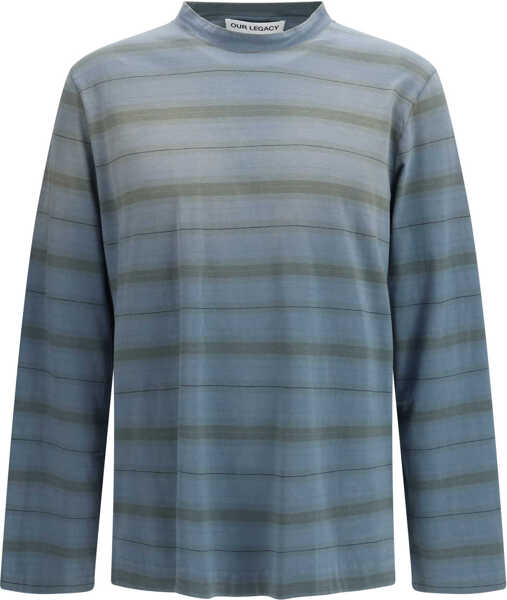 Tricouri OUR LEGACY Box Longsleeve Spray Fade Ghost Stripe GHOST STRIPE Barbati (BM 19771172) 1