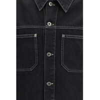 Jachete pentru Barbati - Jachete Off-White Arrow Zip Skate denim Jacket STONE RAW BLACK Barbati (BM 19771178) - B-mall.ro