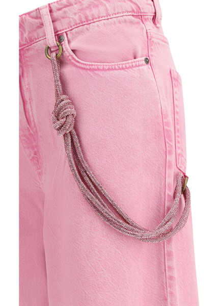 Blugi Pinko Lauryn Jeans with jeweled cord ROSA CHIARO Femei (BM 19771184) 3