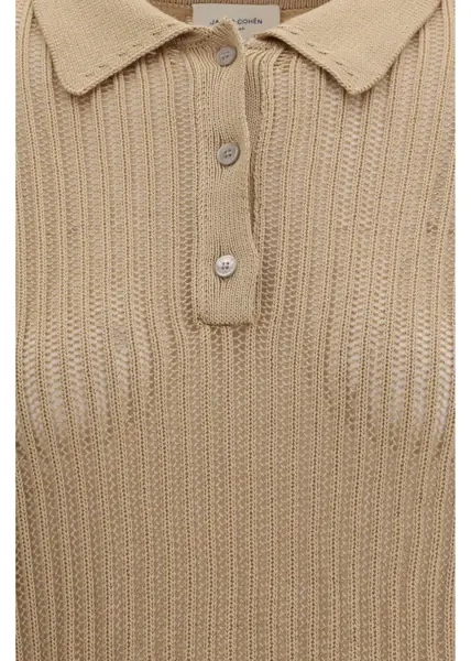 Tricouri Polo Jacob Cohen Cotton Polo Shirt LIGHT CAMEL Femei (BM 19771208) 3
