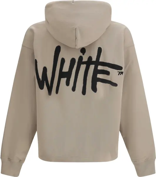 Bluze de trening Off-White Spray Logo Skate Hoodie FADE OUT STONE Barbati (BM 19771220) 2