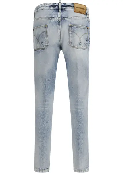 Blugi DSQUARED2 London Bro straight Jeans NAVY BLUE Barbati (BM 19771238) 2