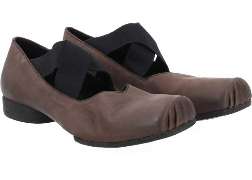 Balerini UMA WANG Leather Ballerina BROWN Femei (BM 19771751) 2
