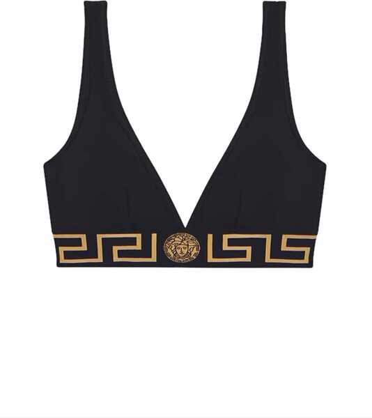 Lenjerie intima Versace Cotton Jersey Triangle Bralette BLACK Femei (BM 19771775) 2