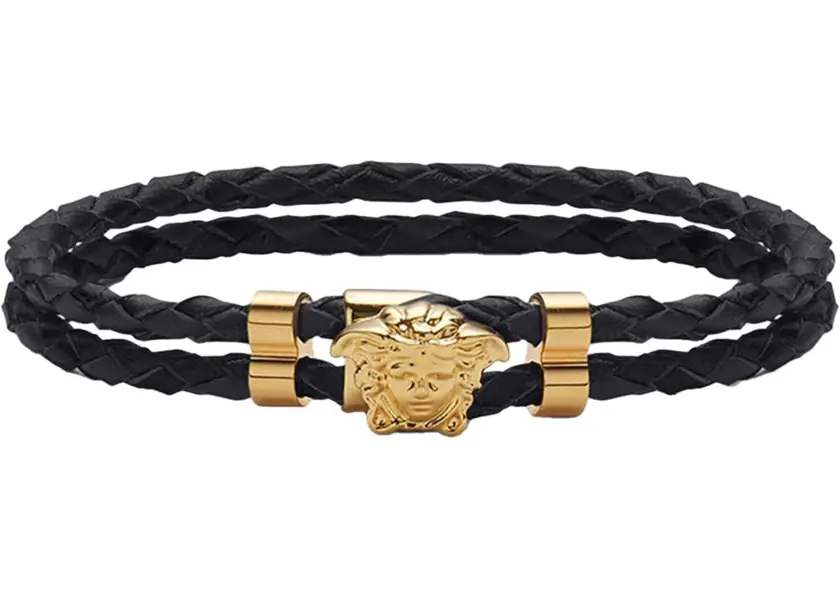 Bratari Versace Bracciale In Pelle La Medusa BLACK Barbati (BM 19771838) 2