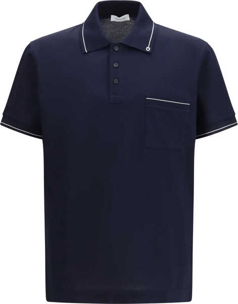 Tricouri Polo Ferragamo Gancini Polo Shirt NEW NAVY/WHITE Barbati (BM 19772162) 1