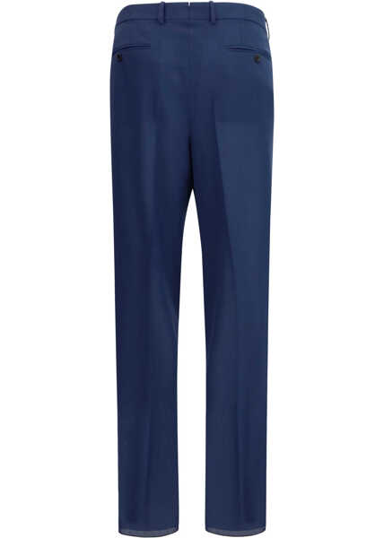 Pantaloni casual Tom Ford Pleated Pants PRUSSIAN BLUE Barbati (BM 19772171) 2