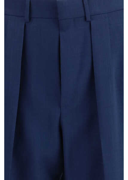 Pantaloni casual Tom Ford Pleated Pants PRUSSIAN BLUE Barbati (BM 19772171) 3