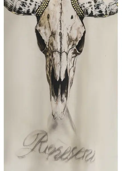 Tricouri REPRESENT British Cowboys T-shirt WASHED ECRU Barbati (BM 19773167) 3