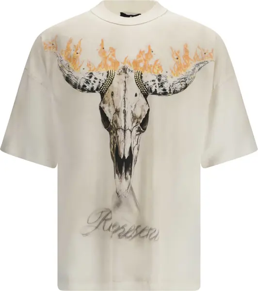 Tricouri REPRESENT British Cowboys T-shirt WASHED ECRU Barbati (BM 19773167) 1