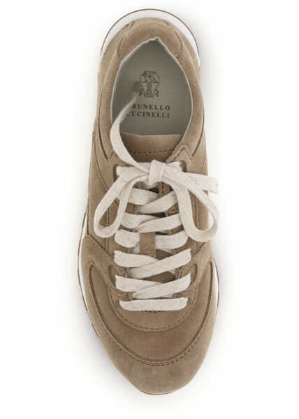 Sneakers Brunello Cucinelli Suede Sneakers ANTILOPE Femei (BM 19773245) 4