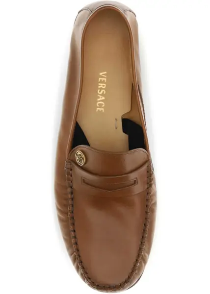 Mocasini Versace Leather Loafers ROVERE-GOLD Barbati (BM 19773287) 4