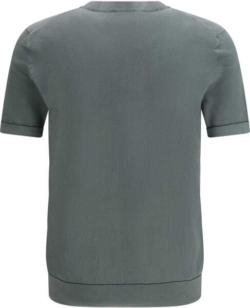 Tricouri BRIONI Crew-neck T-shirt LODEN/NAVY Barbati (BM 19773308) 2