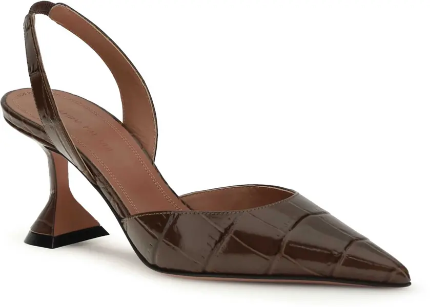 Pantofi cu toc AMINA MUADDI Holli slingback Pumps BROWN Femei (BM 19773392) 2