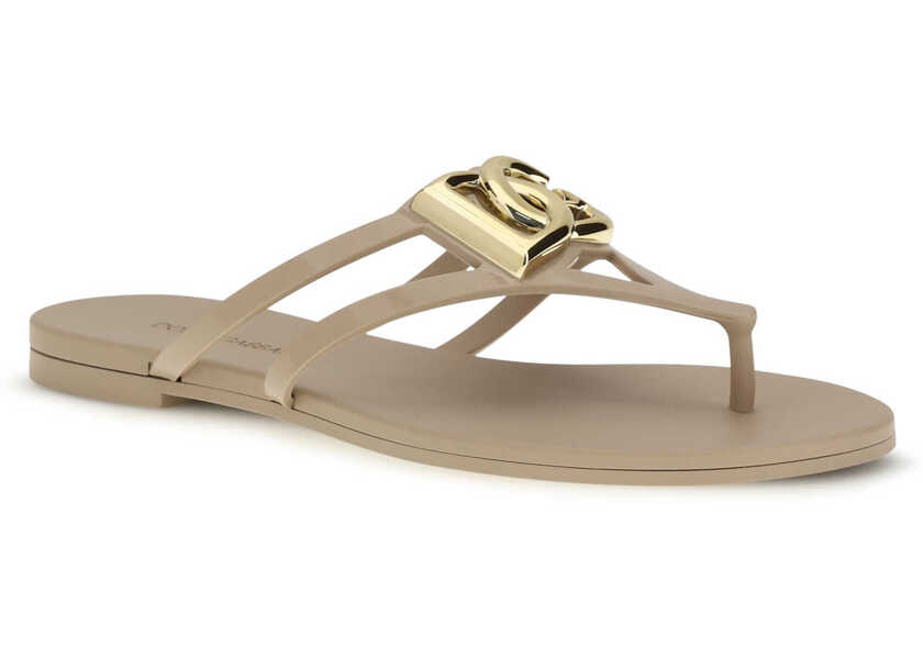 Sandale Dolce & Gabbana Logo rubber Sandals CIPRIA/ORO Femei (BM 19773395) 2