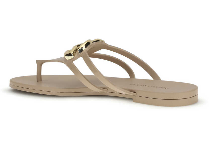 Sandale Dolce & Gabbana Logo rubber Sandals CIPRIA/ORO Femei (BM 19773395) 3