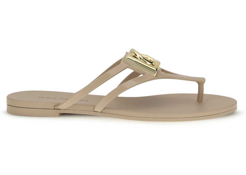 Sandale Dolce & Gabbana Logo rubber Sandals CIPRIA/ORO Femei (BM 19773395) 1