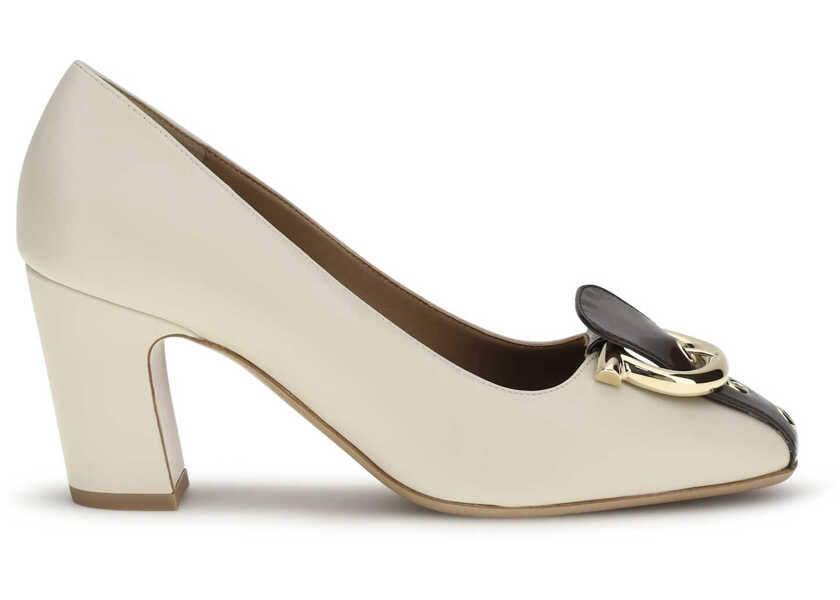 Pantofi cu toc Ferragamo Leather Pumps SETA MASCARPONE Femei (BM 19773401) 1