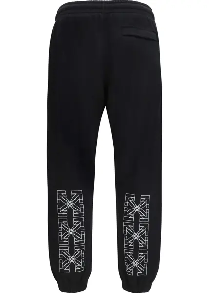 Pantaloni de trening Off-White Arrow cuffed Sweatpants BLACK Barbati (BM 19773473) 2