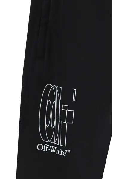 Pantaloni de trening Off-White Arrow cuffed Sweatpants BLACK Barbati (BM 19773473) 3