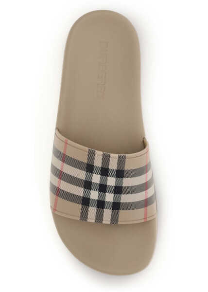 Sandale Burberry Check Slippers ARCH BEIGE IP CHK/AR Femei (BM 19773494) 4
