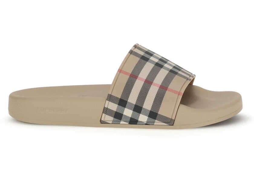 Sandale Burberry Check Slippers ARCH BEIGE IP CHK/AR Femei (BM 19773494) 1