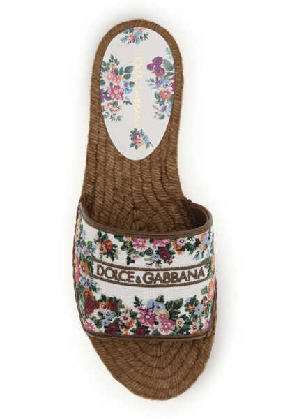 Sandale Dolce & Gabbana Embroidered espadrille Sandals BIANCO/MULTI Femei (BM 19773503) 4