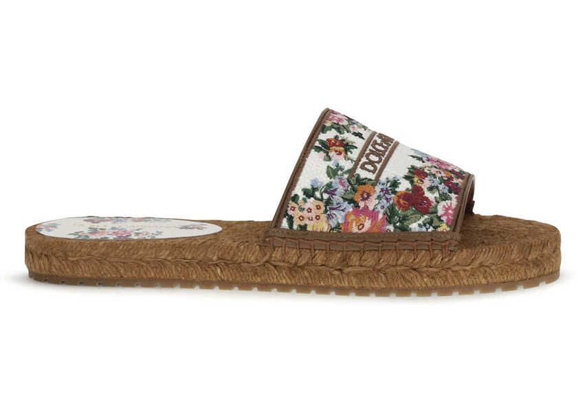 Sandale Dolce & Gabbana Embroidered espadrille Sandals BIANCO/MULTI Femei (BM 19773503) 1