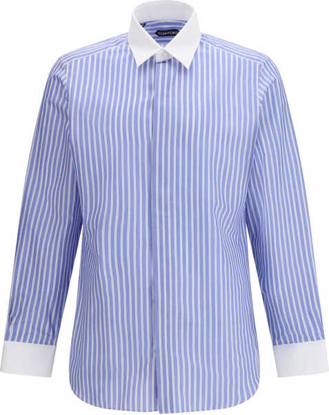 Camasi casual Tom Ford Striped Shirt WHITE/BLUE Barbati (BM 19773506) 1