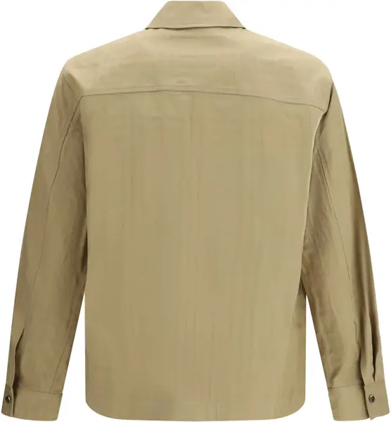 Camasi casual Burberry Check cotton zip Shirt Jacket SANDSTORM BEIGE CHK Barbati (BM 19773518) 2