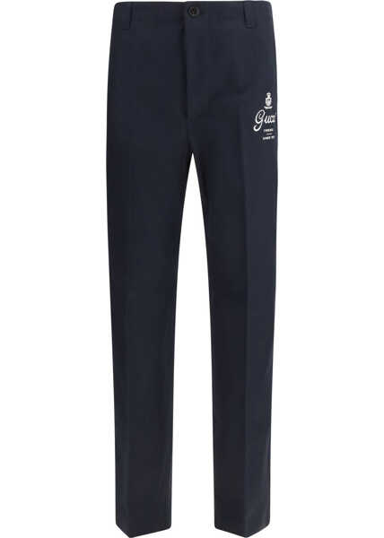 Pantaloni casual Gucci Compact cotton twill Pants INK Barbati (BM 19773530) 1