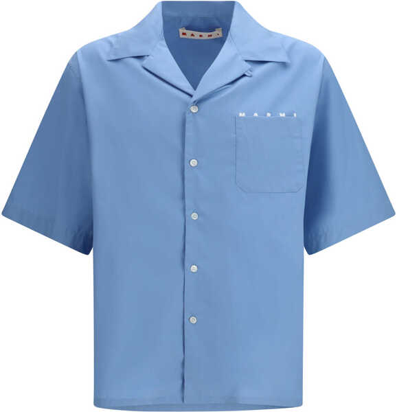 Camasi casual Marni Short-sleeved cotton bowling Shirt SKY Barbati (BM 19773542) 1