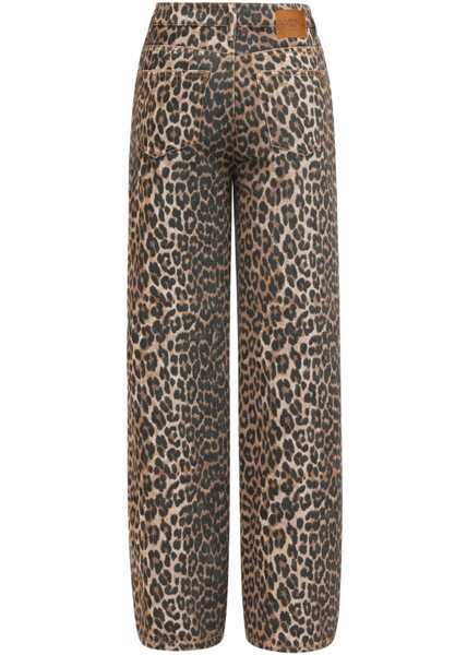 Blugi skinny Ganni Lari Jeans With Leopard Print ANIMALIER Femei (BM 19773953) 2