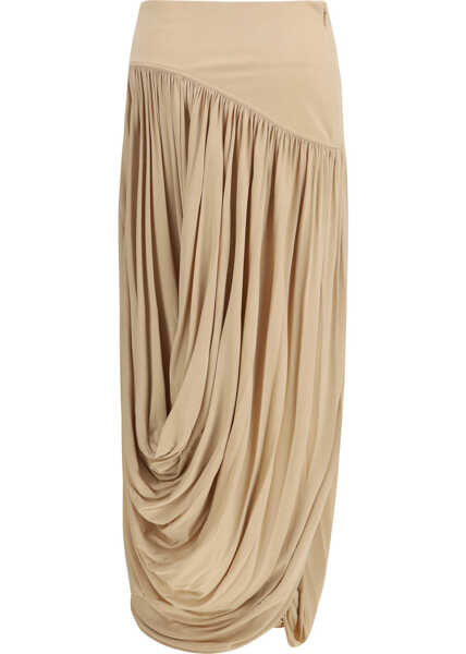 Fuste Ferragamo Peplum Skirt BEIGE/BIANCO Femei (BM 19773983) 2