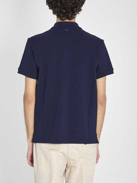 Tricouri Polo AMI Paris Ami De Coeur Polo Shirt BLUE Barbati (BM 19774043) 4