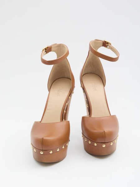 Pantofi cu toc Chloe Lola Platform Pumps BROWN Femei (BM 19774061) 5