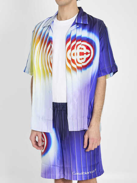 Camasi Casablanca Shockweave Shirt BLUE Barbati (BM 19774235) 2