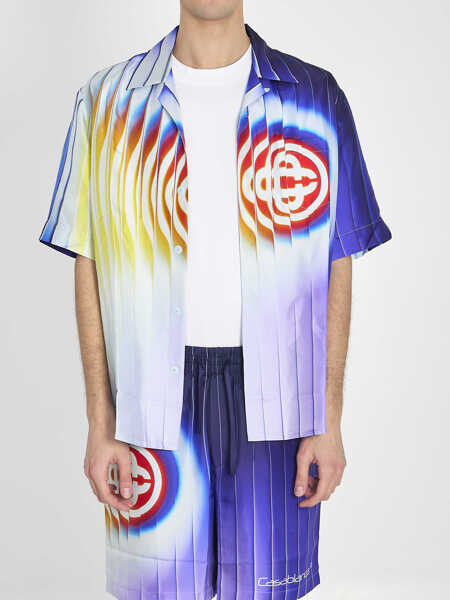 Camasi Casablanca Shockweave Shirt BLUE Barbati (BM 19774235) 1