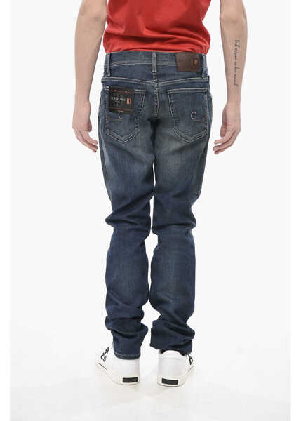 Blugi drepti CORNELIANI Id Regular Fit Stretch Cotton Jeans 16Cm Blue Barbati (BM 19774328) 2