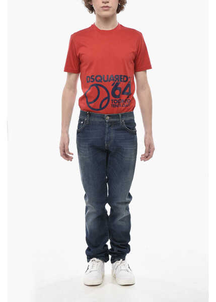 Blugi drepti CORNELIANI Id Regular Fit Stretch Cotton Jeans 16Cm Blue Barbati (BM 19774328) 4