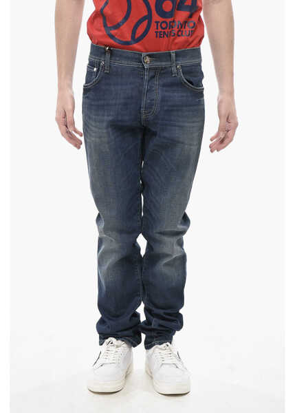 Blugi drepti CORNELIANI Id Regular Fit Stretch Cotton Jeans 16Cm Blue Barbati (BM 19774328) 1