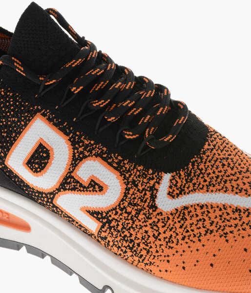 Sneakers DSQUARED2 Perforated Fabric Low Sneakers Runds2 Ombre-Effect Orange Barbati (BM 19774352) 4
