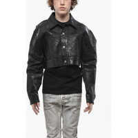 Geci de blugi Drkshdw Cropped-Fit Jacket Jumbo Worker In Coated Denim Barbati