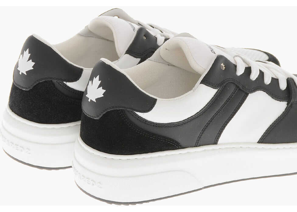 Sneakers DSQUARED2 Leather Low Sneakers Bumper Two-Tone Black & White Barbati (BM 19774370) 2